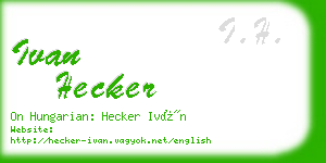 ivan hecker business card